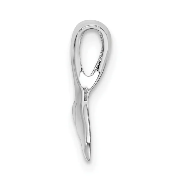 TreasureFineJewelers Rings Sterling Silver Polished Mini Whale Tail Slide