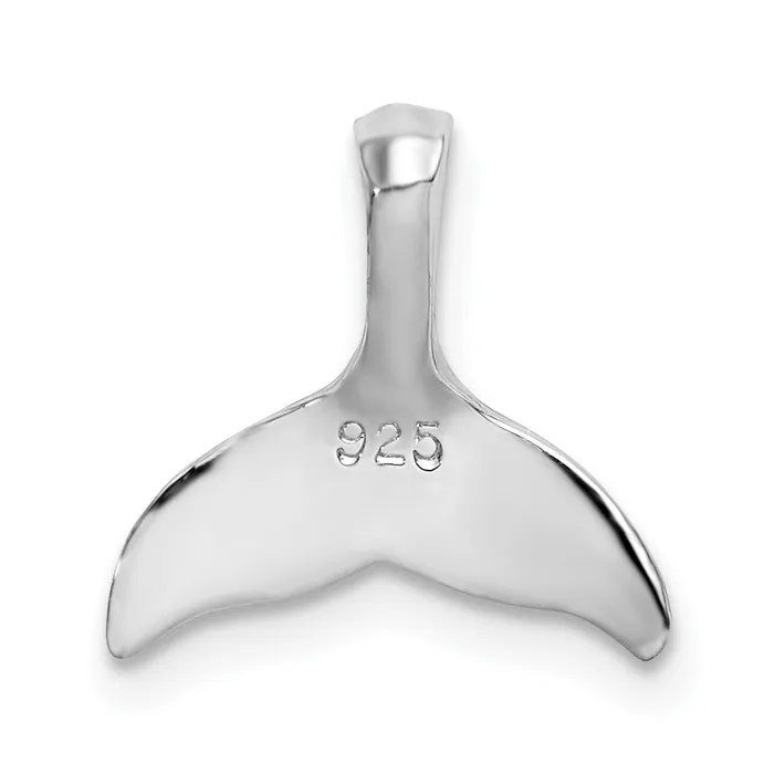 TreasureFineJewelers Rings Sterling Silver Polished Mini Whale Tail Slide