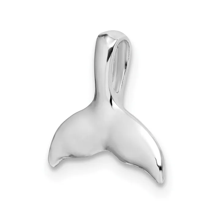 TreasureFineJewelers Rings Sterling Silver Polished Mini Whale Tail Slide