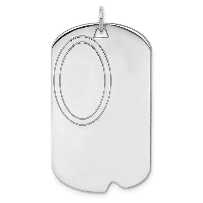 TreasureFineJewelers Rings Sterling Silver Rhplt Engraveable Dog Tag Polished FrontBack Disc Charm TreasureFineJewelers Rings Sterling Silver Rhplt Engraveable Dog Tag Polished FrontBack Disc Charm