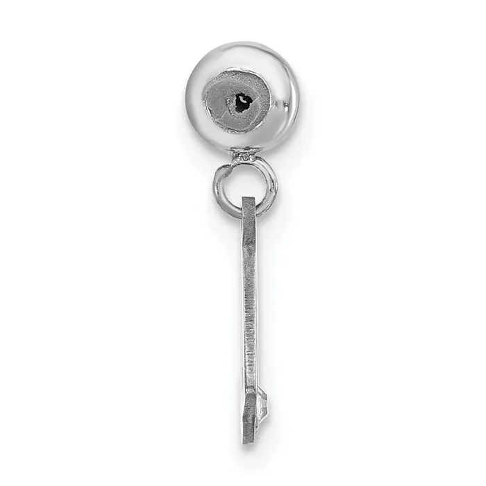 TreasureFineJewelers Rings Sterling Silver Rhodiumplated MeMi Letter L wSwarovski Crystal Charm