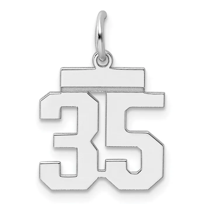 TreasureFineJewelers Rings Sterling SilverRhodiumplated Polished Number 35 Charm TreasureFineJewelers Rings Sterling SilverRhodiumplated Polished Number 35 Charm