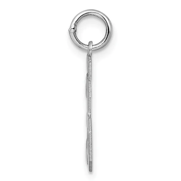 TreasureFineJewelers Rings Sterling SilverRhodiumplated Polished Number 35 Charm