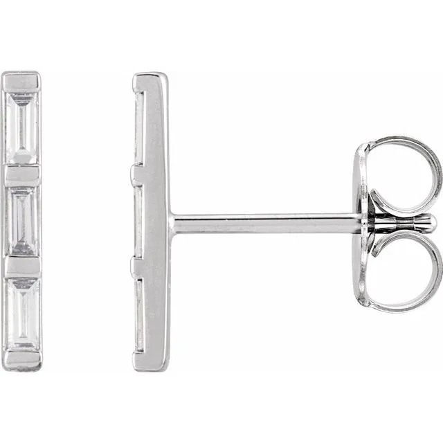 TreasureFineJewelers Sterling Silver 18 CTW Natural Diamond Bar Earrings Earrings TreasureFineJewelers Sterling Silver 18 CTW Natural Diamond Bar Earrings Earrings