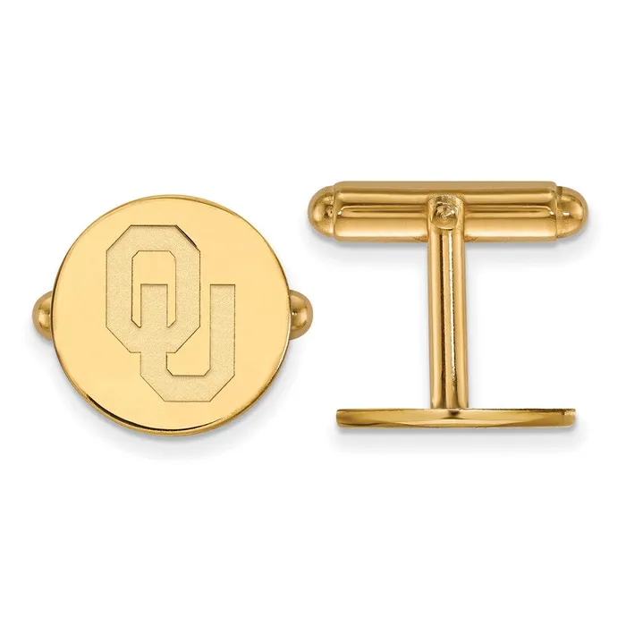 TreasureFineJewelers Sterling Silver Goldplated University of Oklahoma OU Cuff Links Rings TreasureFineJewelers Sterling Silver Goldplated University of Oklahoma OU Cuff Links Rings
