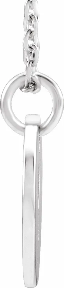 TreasureFineJewelers Sterling Silver Initial Y 10 mm Disc 1618 Necklace Necklaces