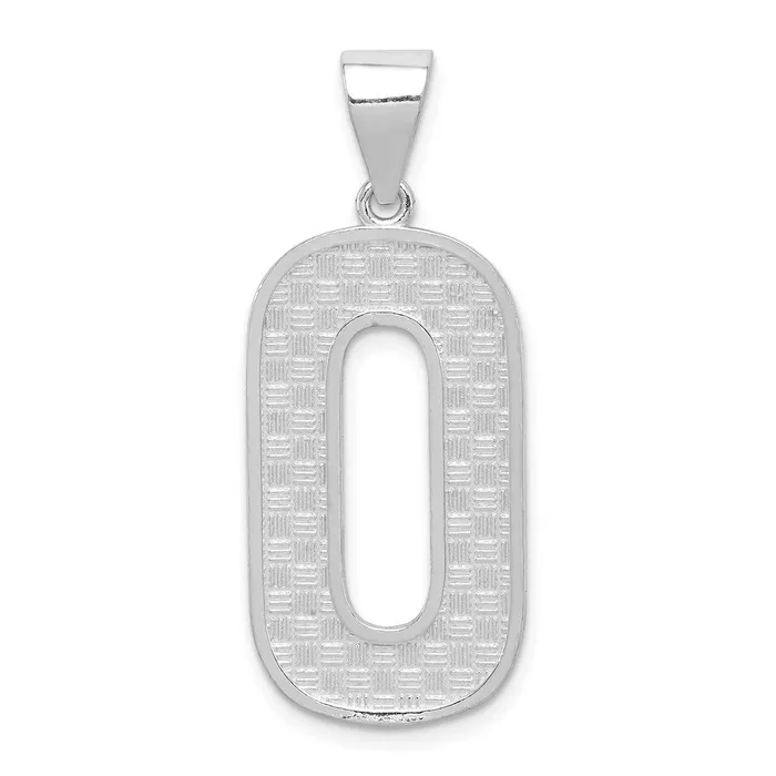 TreasureFineJewelers Sterling Silver Rhodiumplated Letter O Initial Pendant Necklaces TreasureFineJewelers Sterling Silver Rhodiumplated Letter O Initial Pendant Necklaces