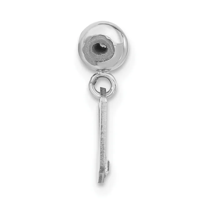 TreasureFineJewelers Sterling Silver Rhodiumplated MeMi Letter V wSwarovski Crystal Charm Rings