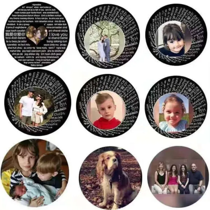 Trendolla Jewelry Necklaces Personalized Vshaped Photo Projection Necklace with Picture Inside