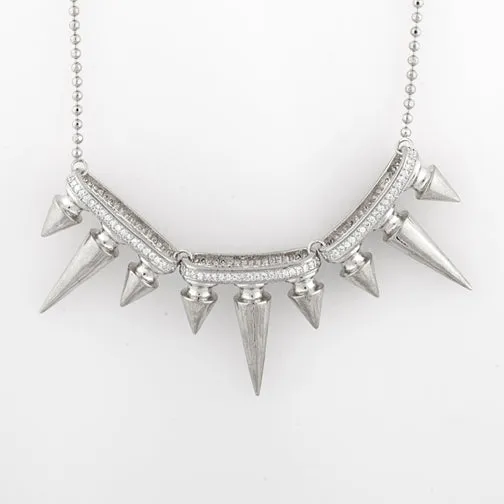 Triple Spikes Pendant Necklace vendorunknown Earrings