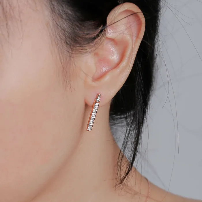 Vertical Bar Drop Dangle Earring Galaxy Collection by Parastoo Behzad Trendolla Jewelry Earrings