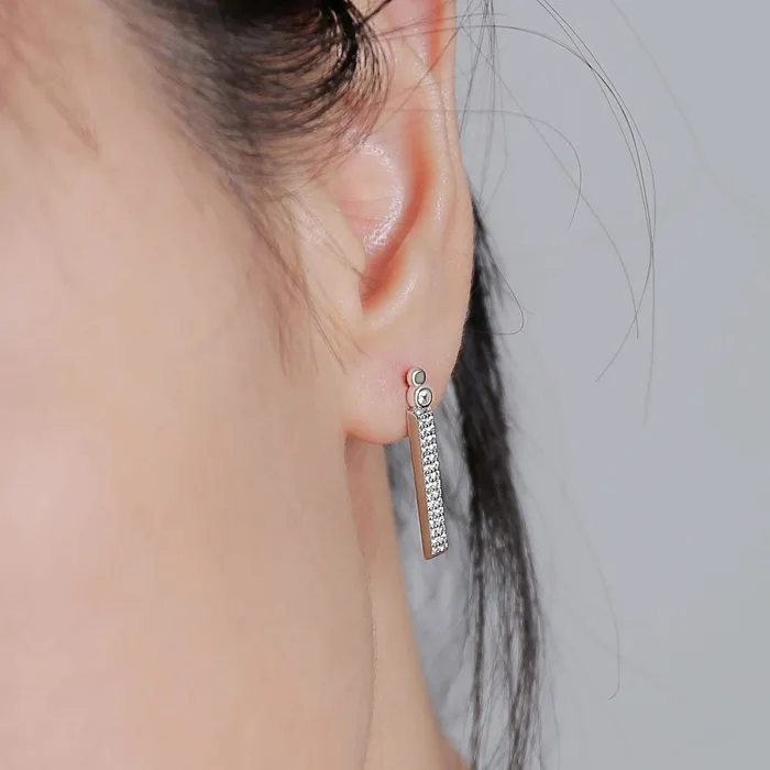 Vertical Bar Drop Dangle Earring Galaxy Collection by Parastoo Behzad Trendolla Jewelry Earrings