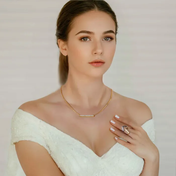 Vertical Bar Drop Dangle Earring Galaxy Collection by Parastoo Behzad Trendolla Jewelry Earrings
