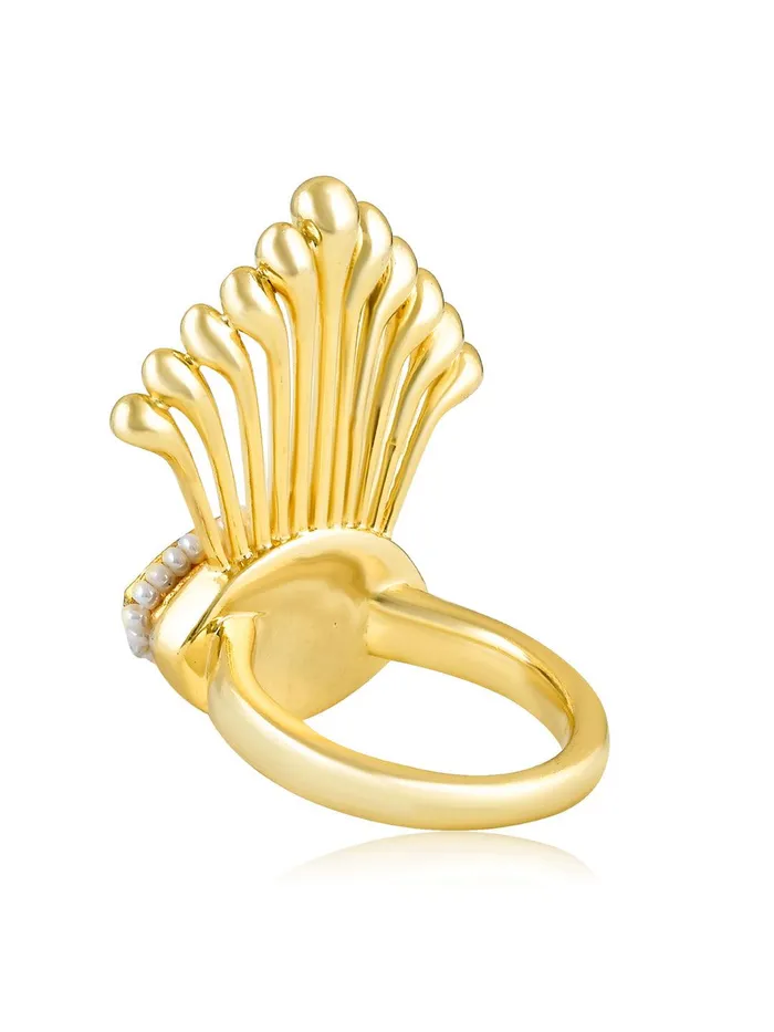 Aina Streax of Gold Green Ring Curio Cottage Rings Aina Streax of Gold Green Ring Curio Cottage Rings