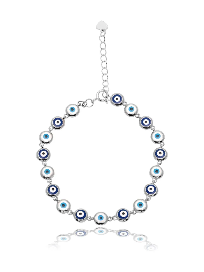 Curio Cottage Bracelets Elegance In 925 Silver Evil Eye Bracelet