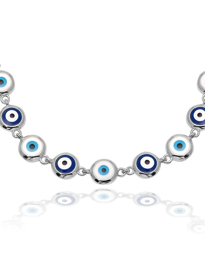 Curio Cottage Bracelets Elegance In 925 Silver Evil Eye Bracelet