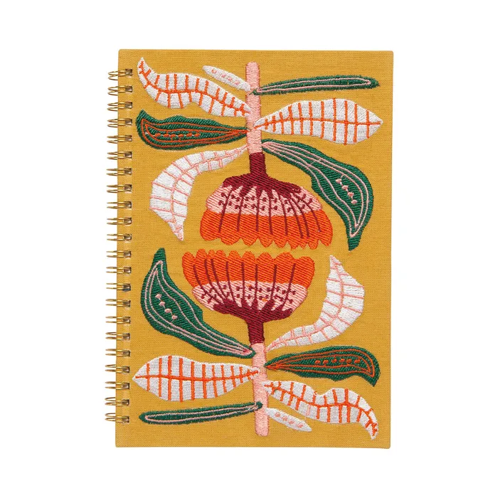 Danica Rings Ring Bound Embroidered Notebook