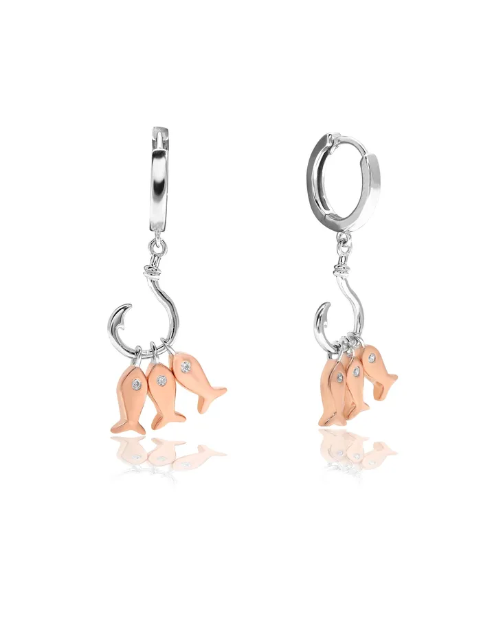 Earrings Curio Cottage 925 Silver Shoaling Of Fish Charms Dangler Earrings Earrings Curio Cottage 925 Silver Shoaling Of Fish Charms Dangler Earrings