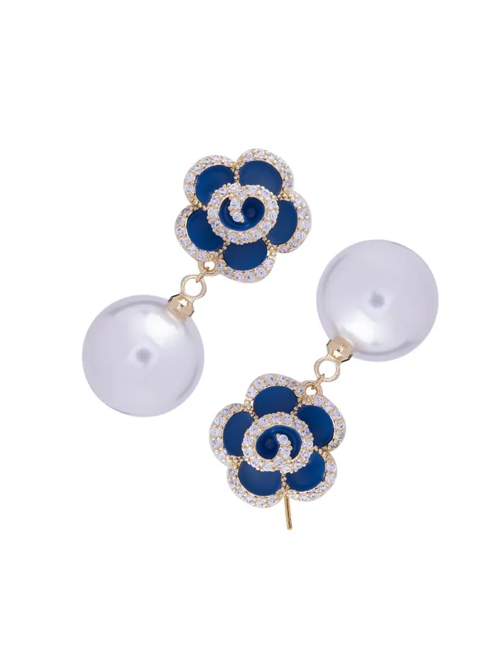 Earrings Curio Cottage Azure Blue Pearl Drop Earrings Earrings Curio Cottage Azure Blue Pearl Drop Earrings