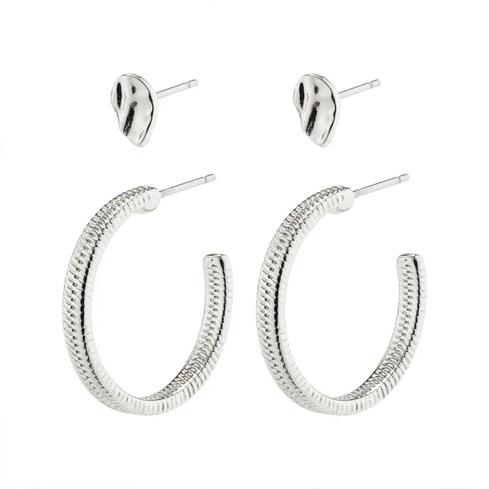 Earrings Optimism Silver Plated Earring Set Pilgrim