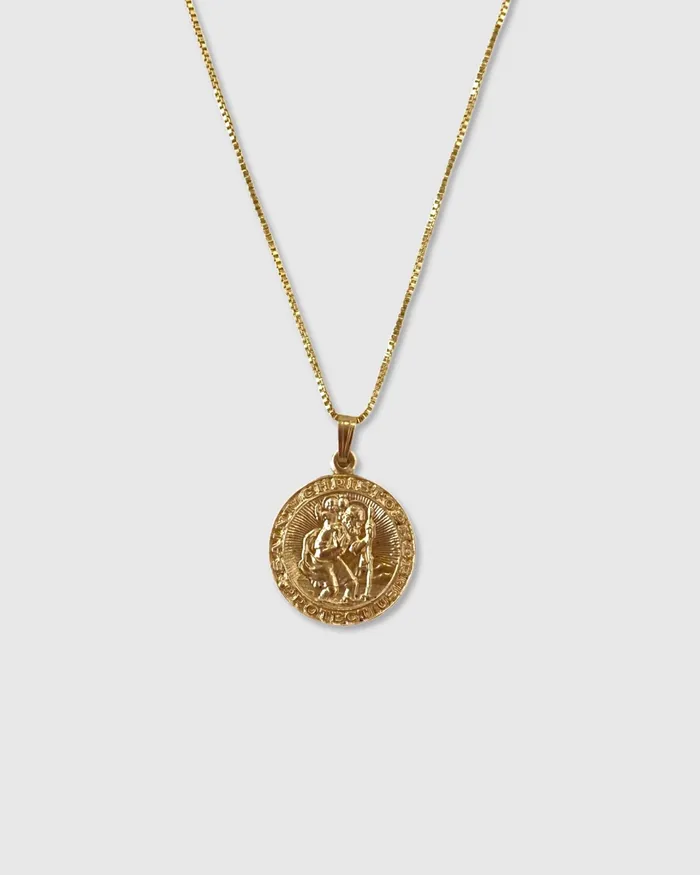 ERIJEWELRY Necklaces St Christopher Medallion Necklace