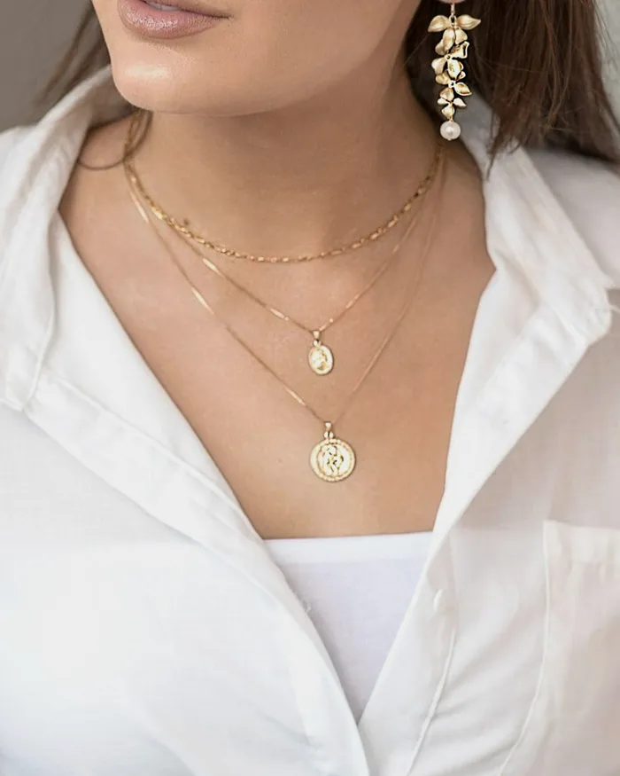 ERIJEWELRY Necklaces St Christopher Medallion Necklace