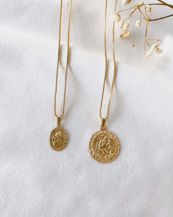 ERIJEWELRY Necklaces St Christopher Medallion Necklace