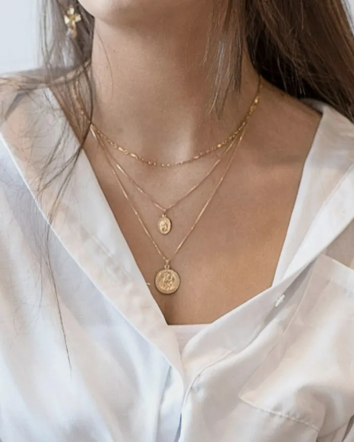 ERIJEWELRY Necklaces St Christopher Medallion Necklace