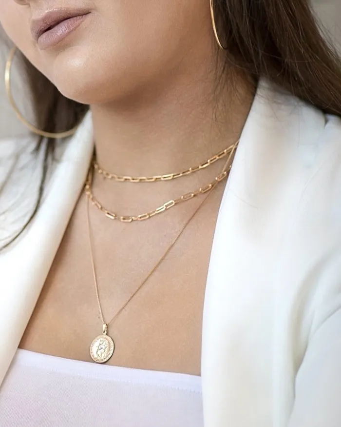 ERIJEWELRY Necklaces St Christopher Medallion Necklace