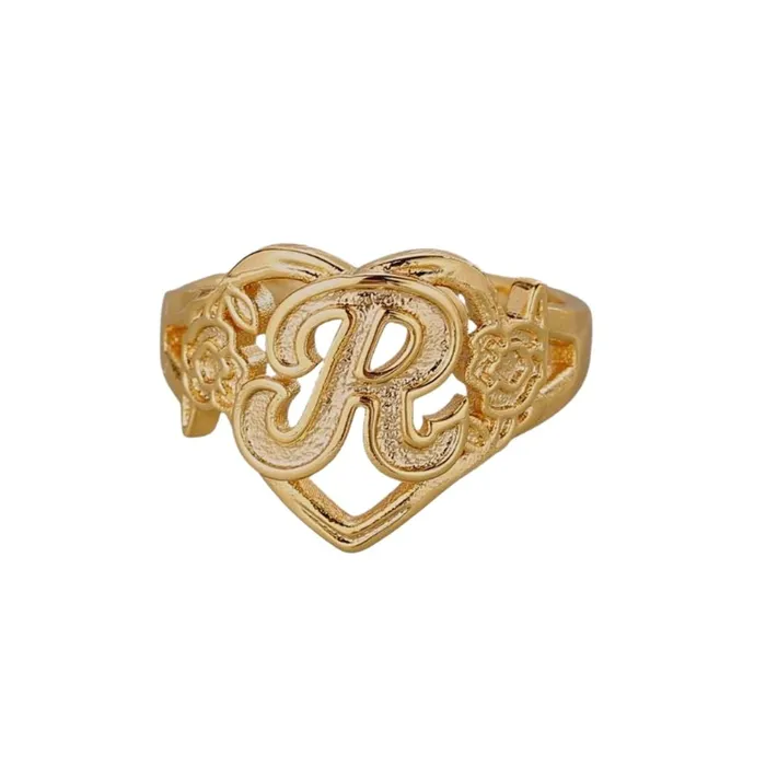 KHLOE JEWELS Custom Jewelry Rings Heart And Soul Initial Ring