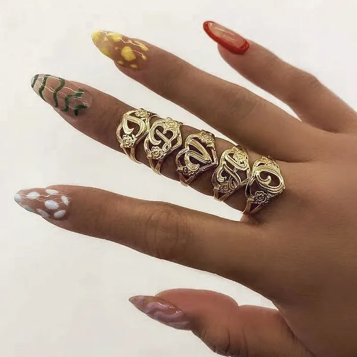 KHLOE JEWELS Custom Jewelry Rings Heart And Soul Initial Ring
