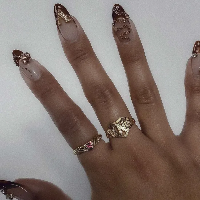 KHLOE JEWELS Custom Jewelry Rings Heart And Soul Initial Ring