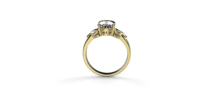 MyUniqueRing Rings Celtic Engagement Ring 14k Yellow Gold Celtic Ring