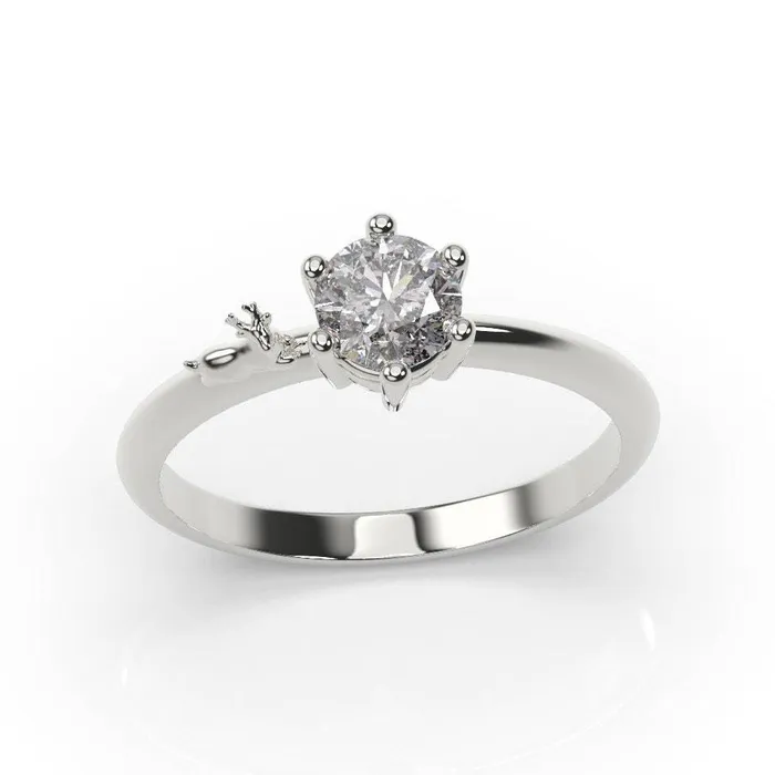 MyUniqueRing Rings Deer Ring Deer Engagement Ring White Gold Deer
