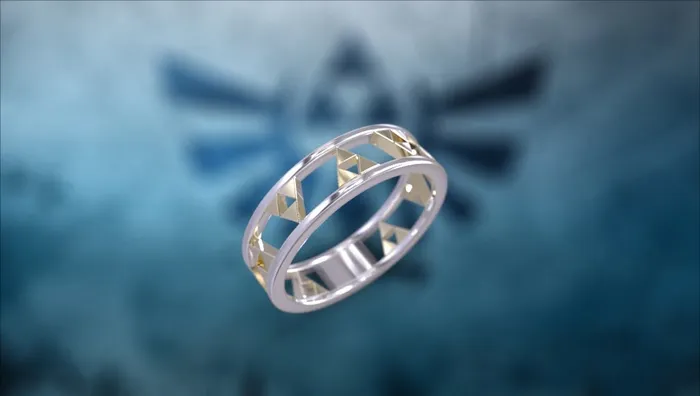 MyUniqueRing Rings Zelda Wedding Band Zelda Engagement Ring Triforce