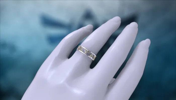 MyUniqueRing Rings Zelda Wedding Band Zelda Engagement Ring Triforce