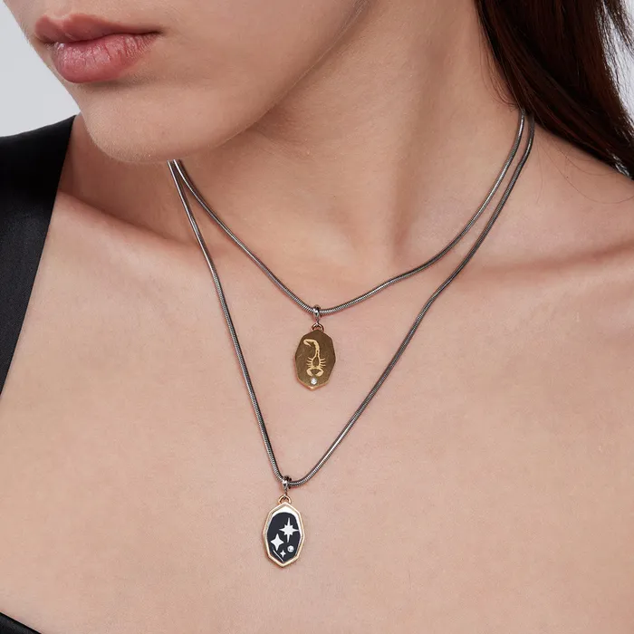 Necklaces Apocalypse Scorpion Diamond Pendant Couple Necklace Blackheadshop