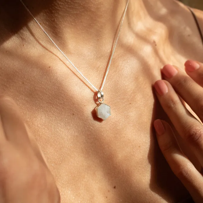 Necklaces Saraswati Silver Honeybee Necklace