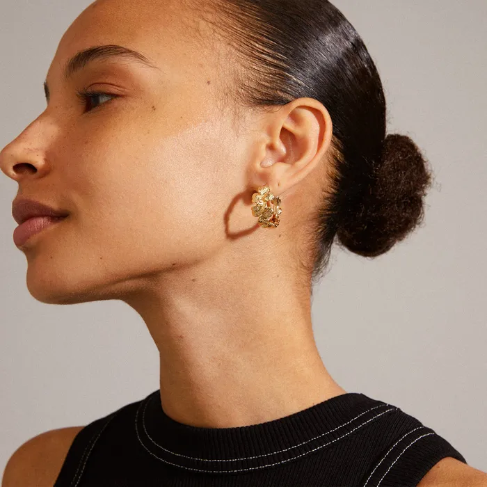 Pilgrim PreStyled Sets Echo Gold Plated Hoops