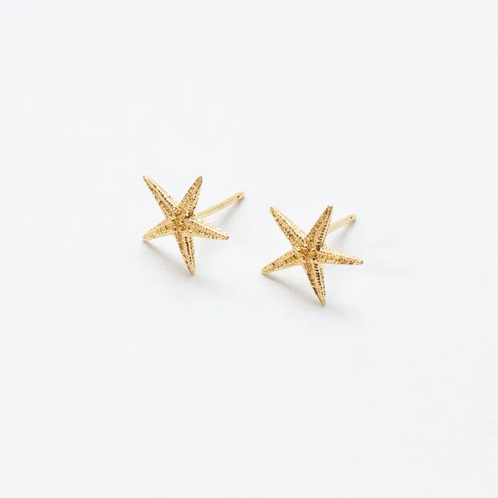 PreStyled Sets Gold Vermeil Starfish Studs Tashi