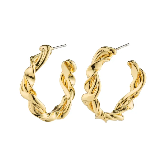 PreStyled Sets Sun Gold Plated Twisted Hoops Pilgrim