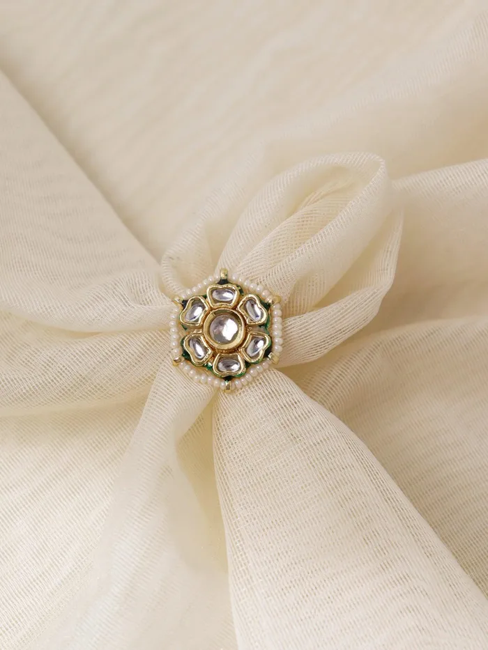 Rings Curio Cottage Blooming Daisy Kundan Ring Rings Curio Cottage Blooming Daisy Kundan Ring