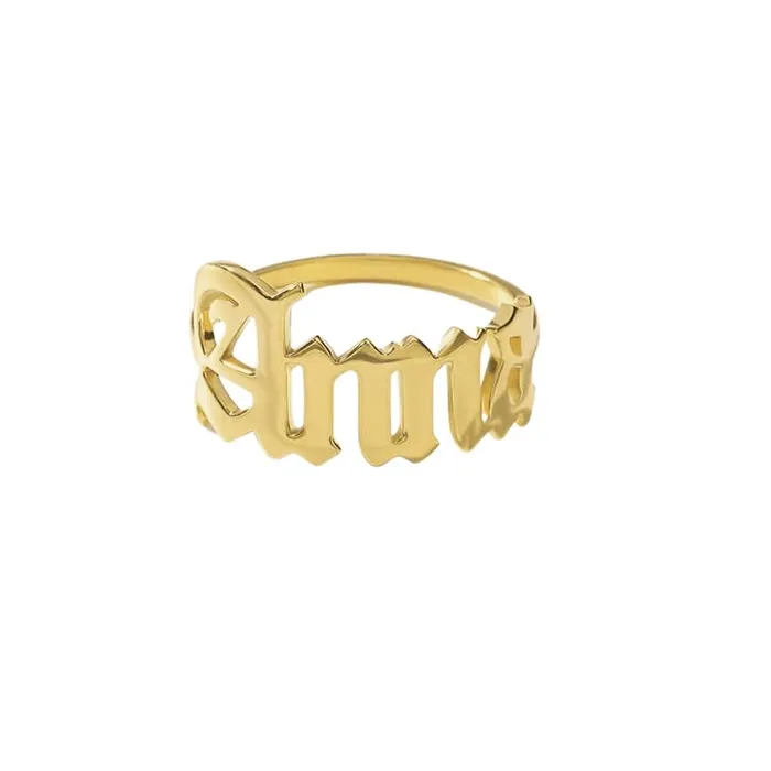 Rings KHLOE JEWELS Custom Jewelry Gothic Custom Name Ring Dainty
