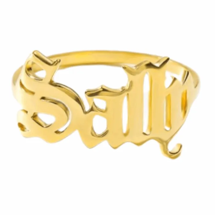 Rings KHLOE JEWELS Custom Jewelry Gothic Custom Name Ring Dainty