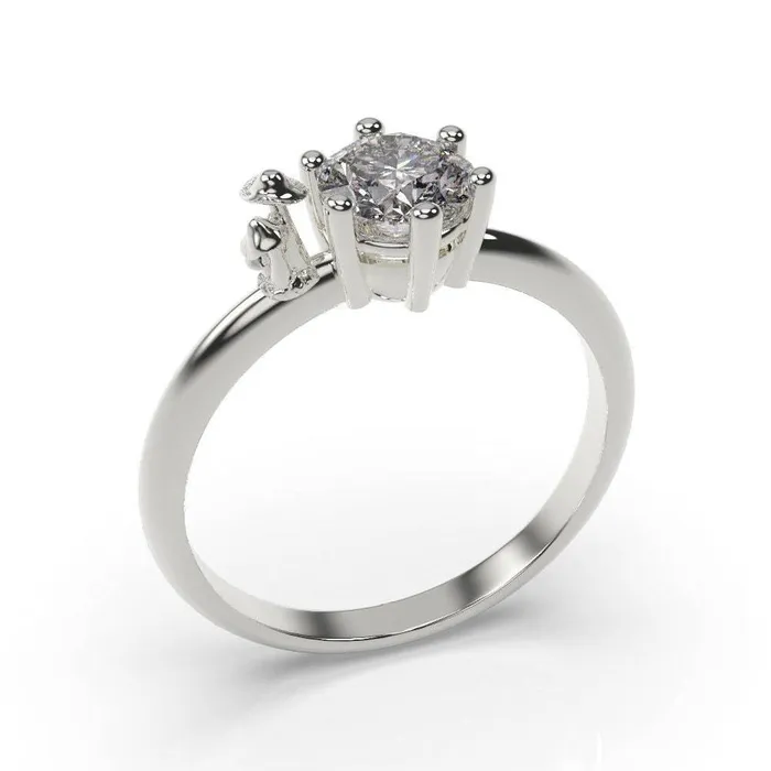Rings Mushroom Engagement Ring Mushroom Ring White Gold MyUniqueRing