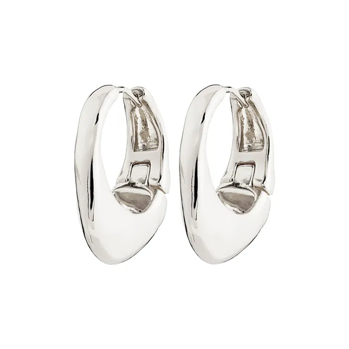 Rings Pilgrim Dune Chunky Silver Plated Hoops