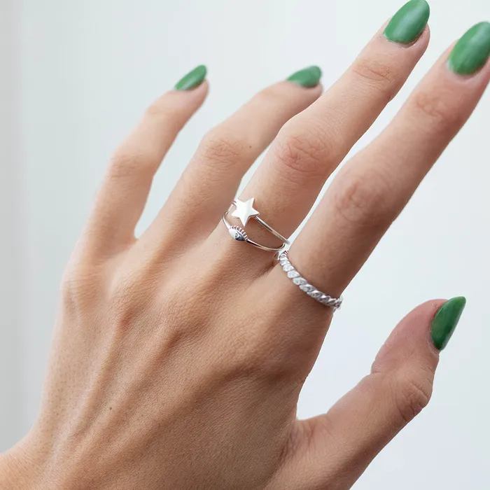 Rings Silver Lotus Silver Eternity CZ Ring