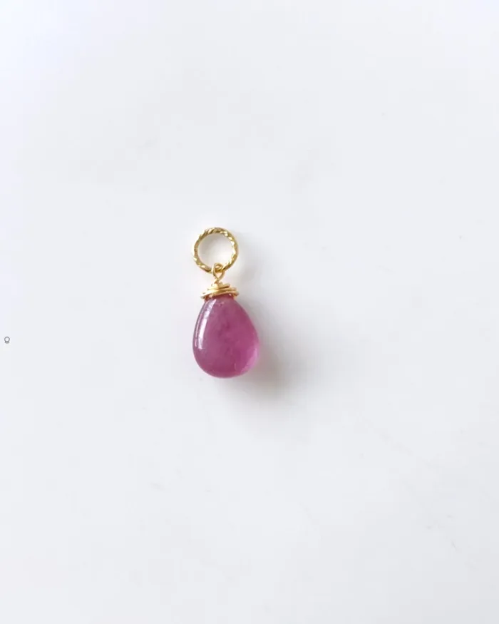 Ruby Pendant Charm ERIJEWELRY Charm Necklaces