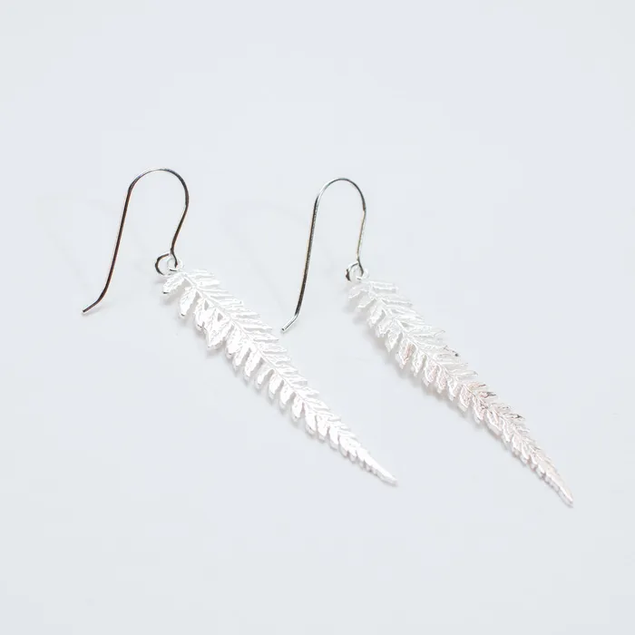 Silver Fern Earrings Tashi Earrings