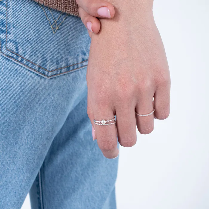 Tashi Rings Twisted Silver Ring